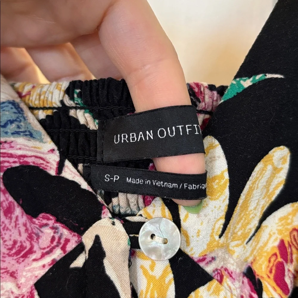 Urban Outfitters Black Spring/Summer Dress with Colorful Floral Print - Picture 6 of 6